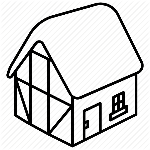 512x512 Building, Cabin, Chalet, Cottage, House, Thatched Icon
