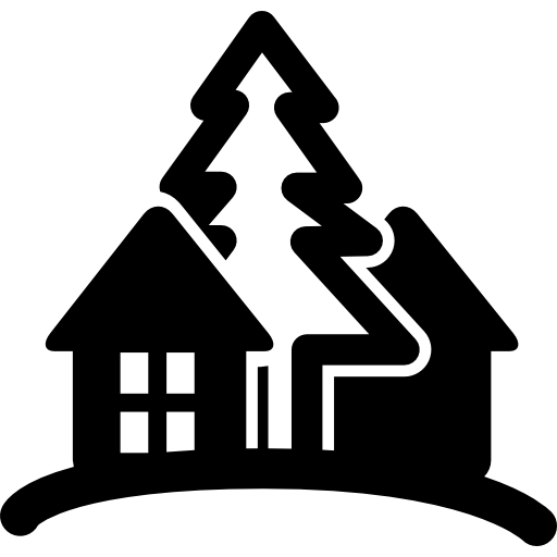 512x512 Rural Hotel Cottage On A Hill With Trees Icons Free Download