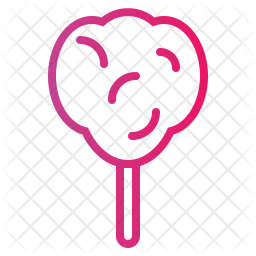 256x256 Cotton Candy Icon Of Line Style