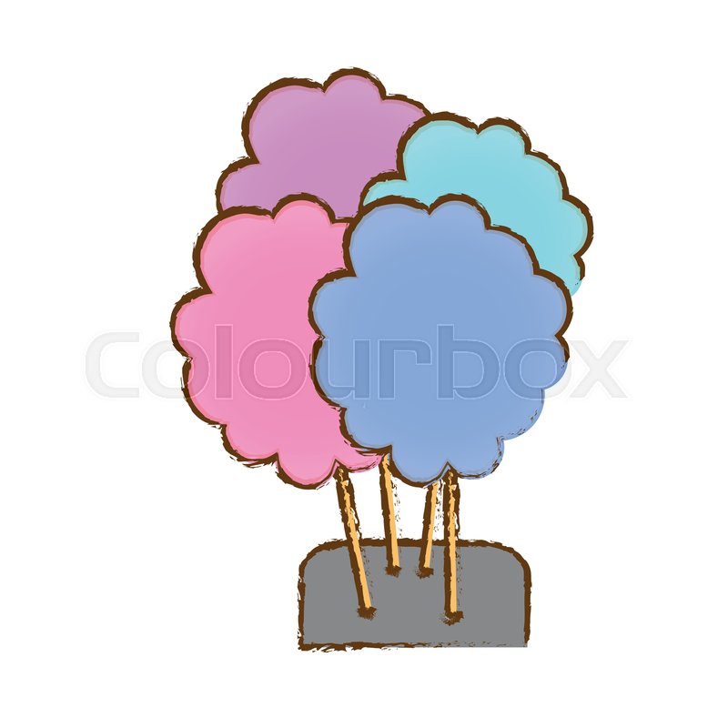800x800 Cotton Candy Icon Image Vector Stock Vector Colourbox
