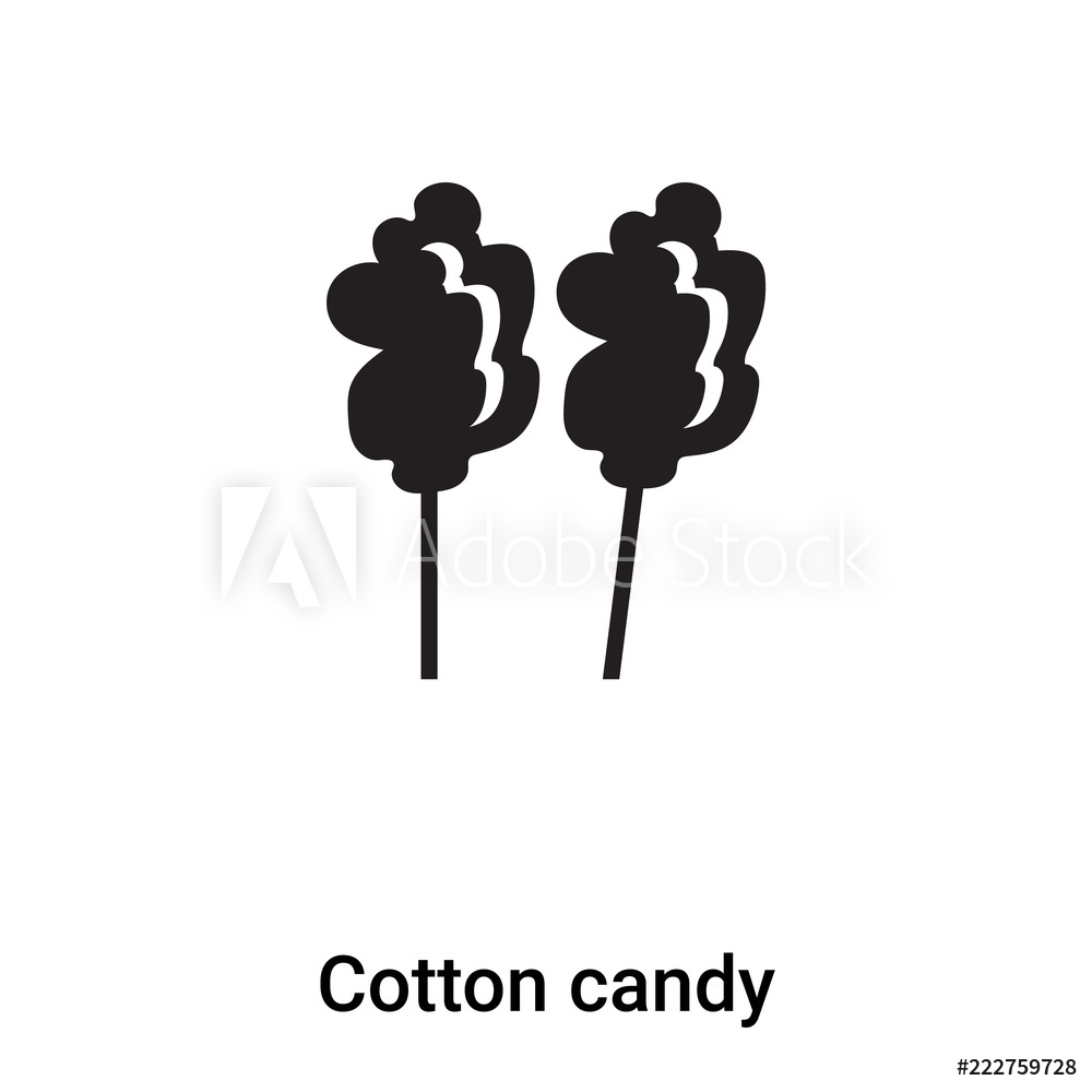 1000x1000 Photo Art Print Cotton Candy Icon Vector Isolated On White