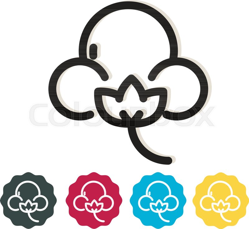 Cotton Symbol Icon As Stock Vector Colourbox 800x735 Cotton Symbol Icon As Stock Vector Colourbox
