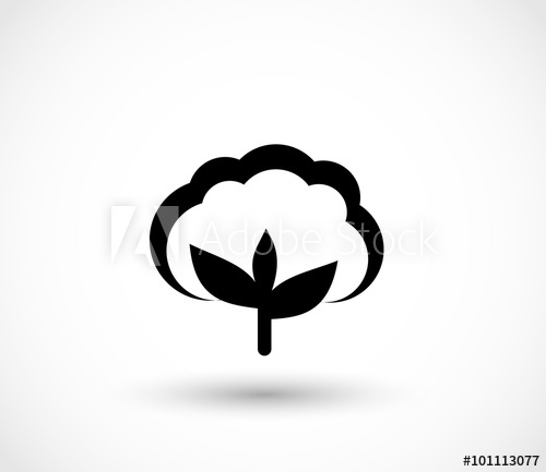 Cotton Icon Vector 500x433 Cotton Icon Vector