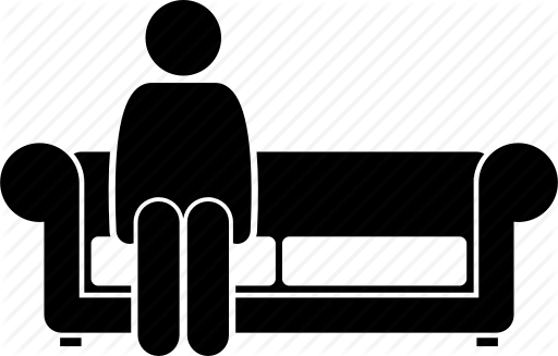 512x327 Couch, Man, Person, Seat, Sitting, Sofa Icon