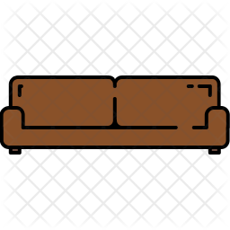 256x256 Couch Icon Of Colored Outline Style