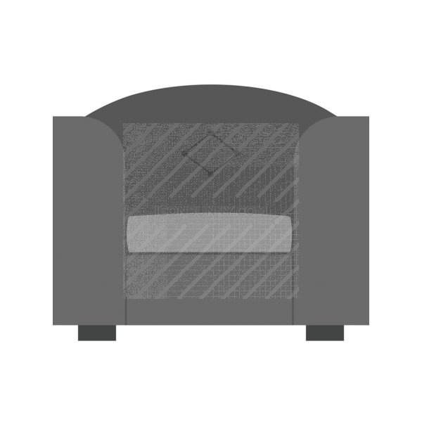 600x600 Single Sofa Greyscale Icon