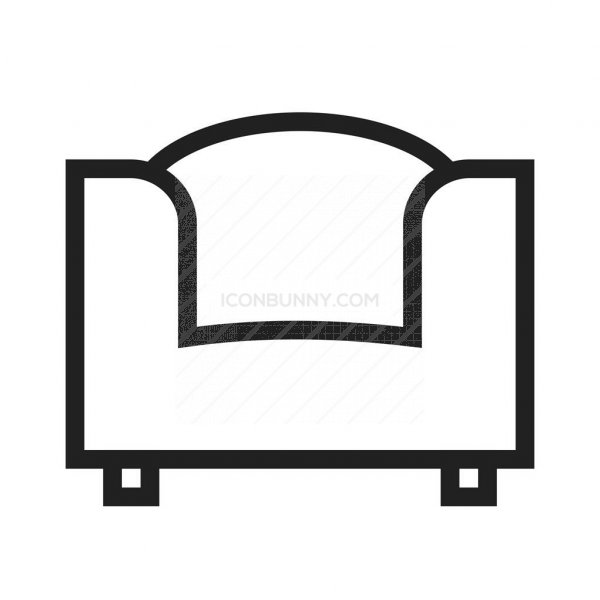 600x600 Single Sofa Line Icon