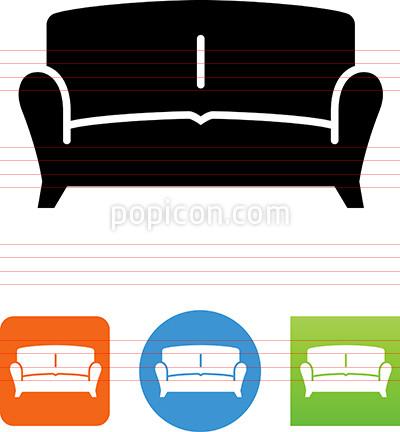 400x432 Vector Couch Icon