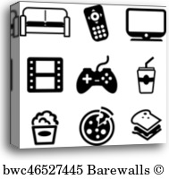 189x200 Couch Potato, Canvas Print Barewalls Posters Prints