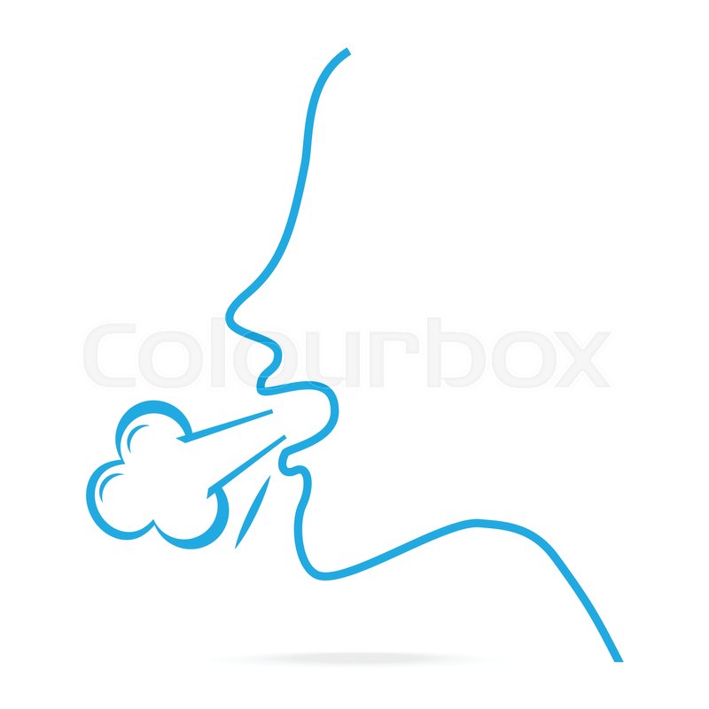 800x800 Cough Blue Icon Medical Concept Lines Stock Vector Colourbox