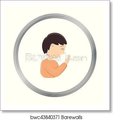 362x382 Cough Icon Cartoon Single Sick Icon From The Big Ill, Disease
