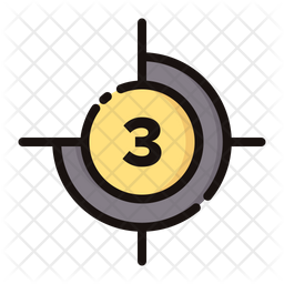 256x256 Countdown Icon Of Colored Outline Style