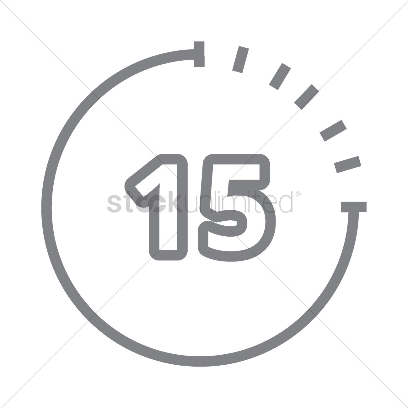 1300x1300 Countdown Icon Vector Image