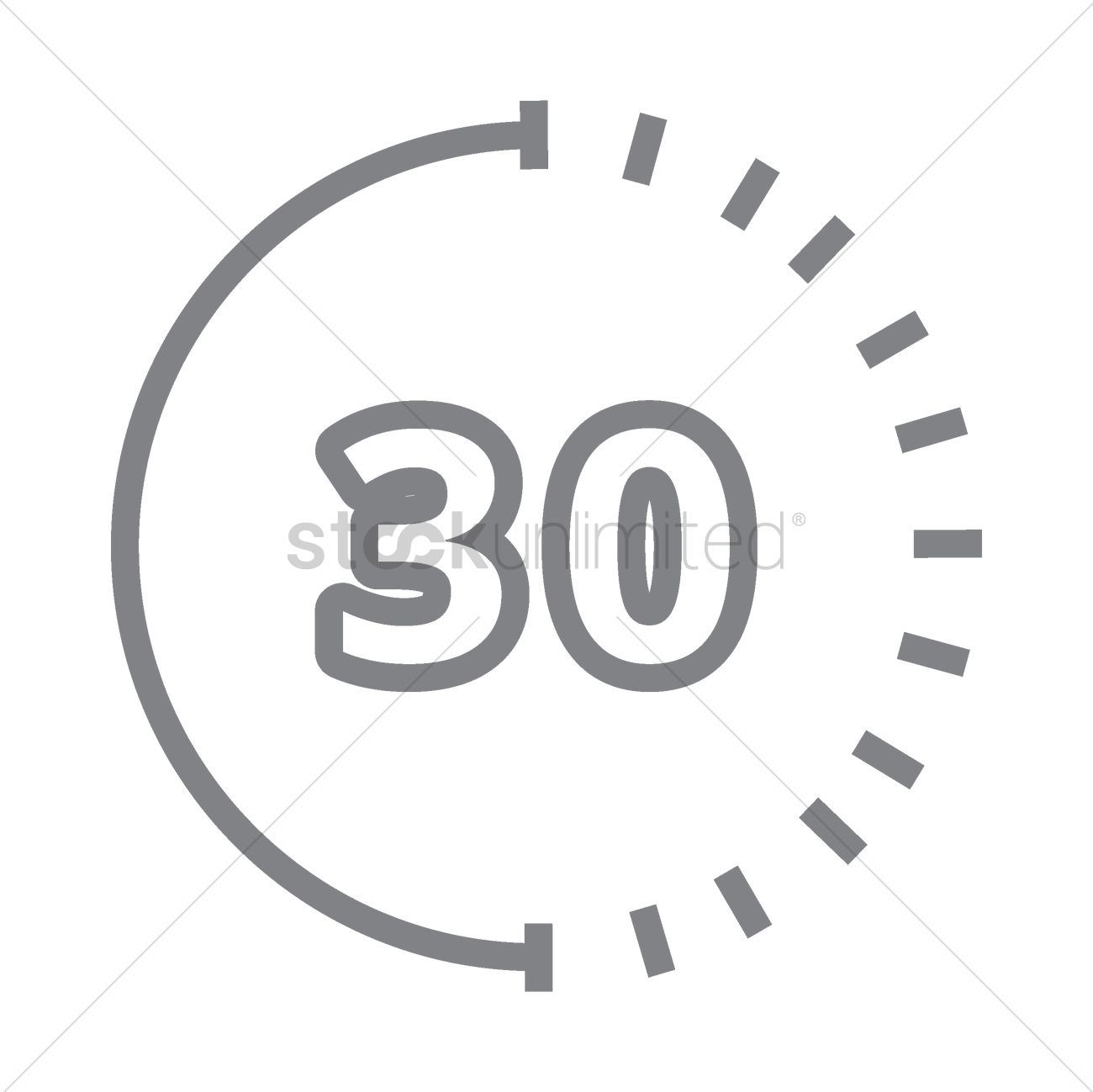 1300x1299 Countdown Icon Vector Image