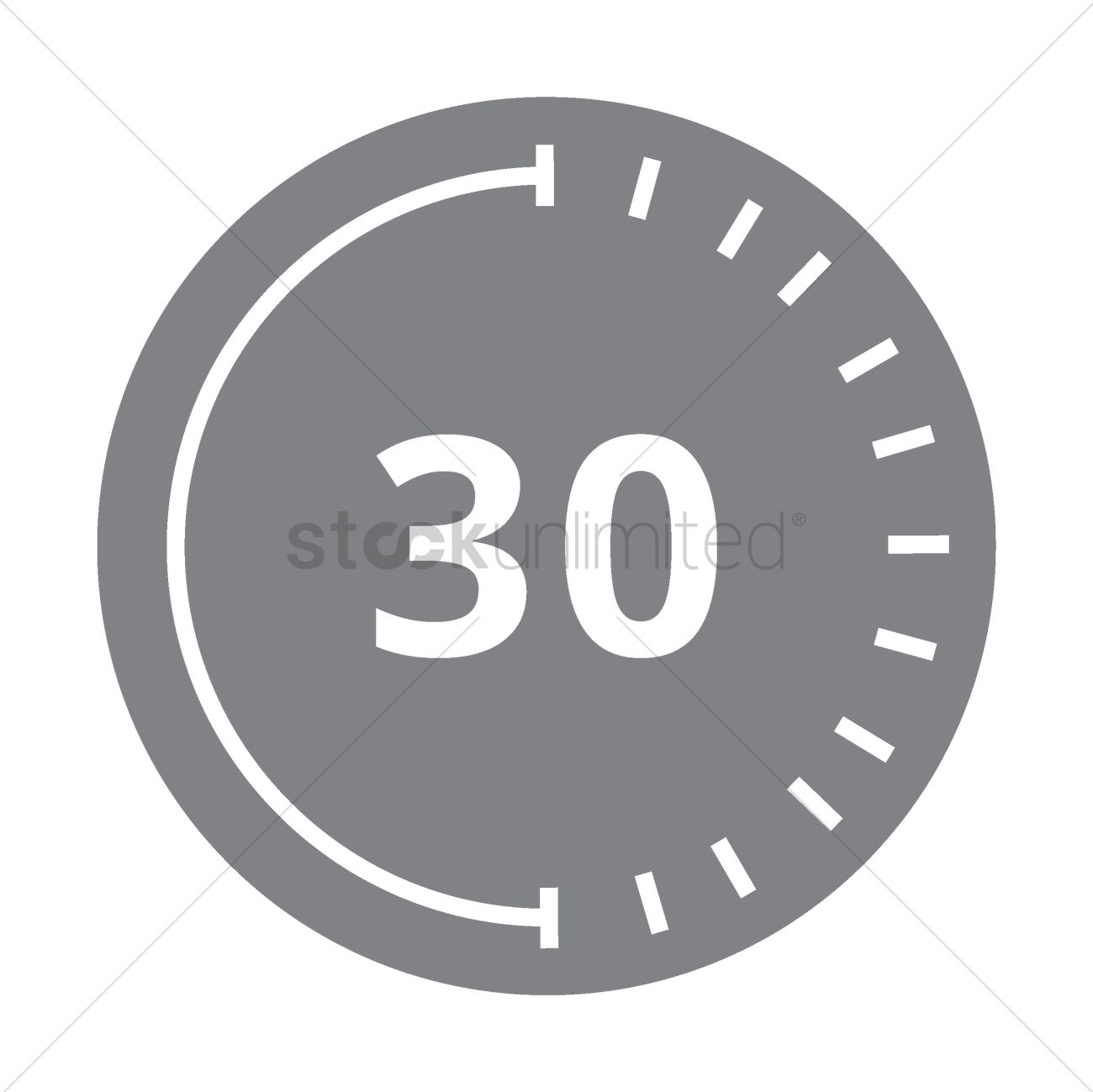1300x1299 Countdown Icon Vector Image