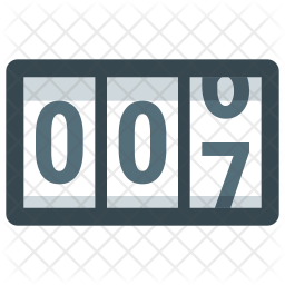 256x256 Counter Icon Of Flat Style