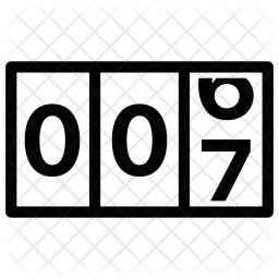 256x256 Counter Icon Of Line Style