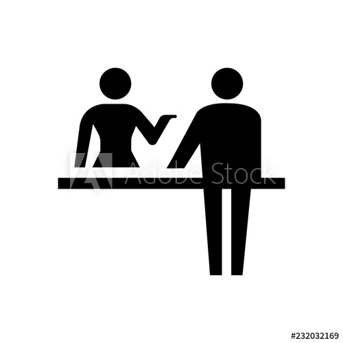 500x500 Reception Front Desk, Check In Counter Icon Public Information