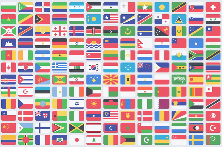 850x566 Top Free Country Flag Icon Sets