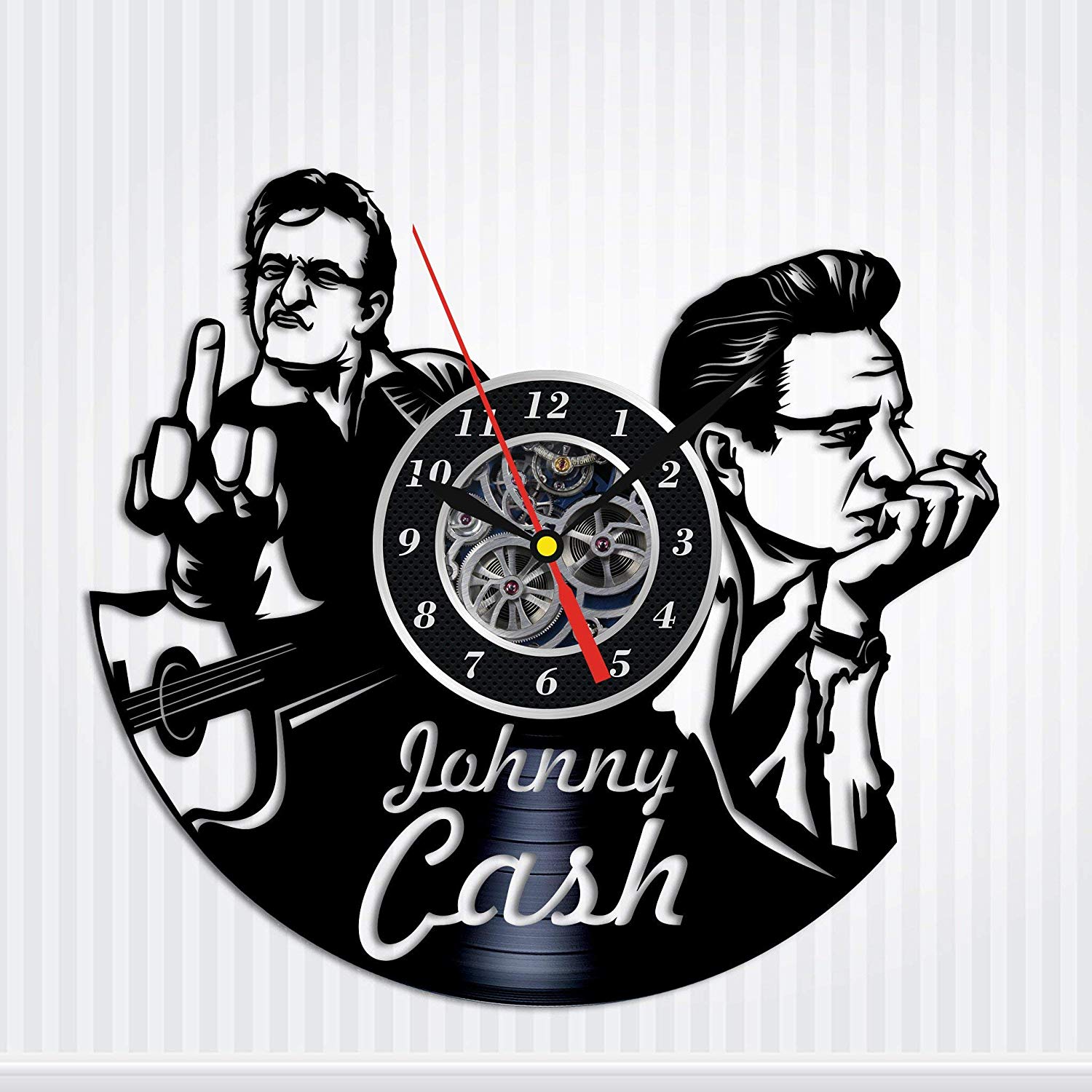 Johnny Cash Vinyl Wall Clock Singer Country Music Icon 1500x1500 Johnny Cash Vinyl Wall Clock Singer Country Music Icon