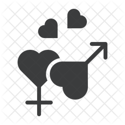 256x256 Couple Icon Of Glyph Style