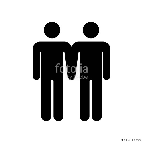 500x500 Males Couple Icon Vector Icon Simple Element Illustration Males