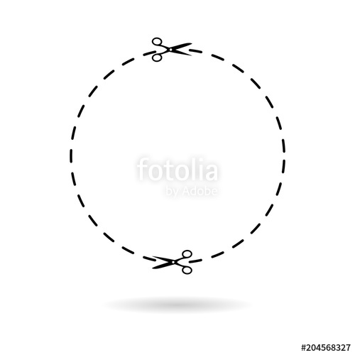 500x500 Cut Out Coupon With Scissors Icon Stock Image And Royalty Free