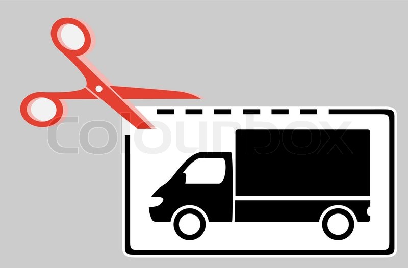 800x526 Icon With Delivery Coupon, Scissors Stock Vector Colourbox