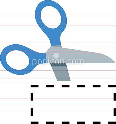 400x427 Scissors Cutting Coupon Icon