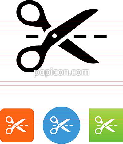 400x469 Scissors Cutting Coupon Icon