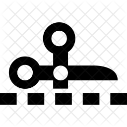 256x256 Scissors Icon Of Glyph Style