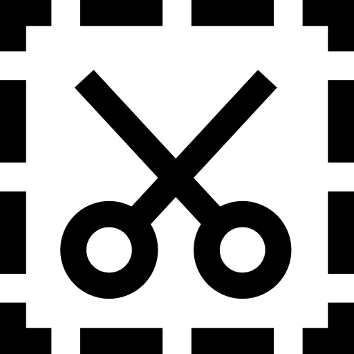 512x512 Commercial Coupon Scissors In Broken Line Square Icons Free Download