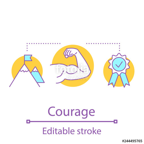 500x500 Courage Concept Icon Stock Image And Royalty Free Vector