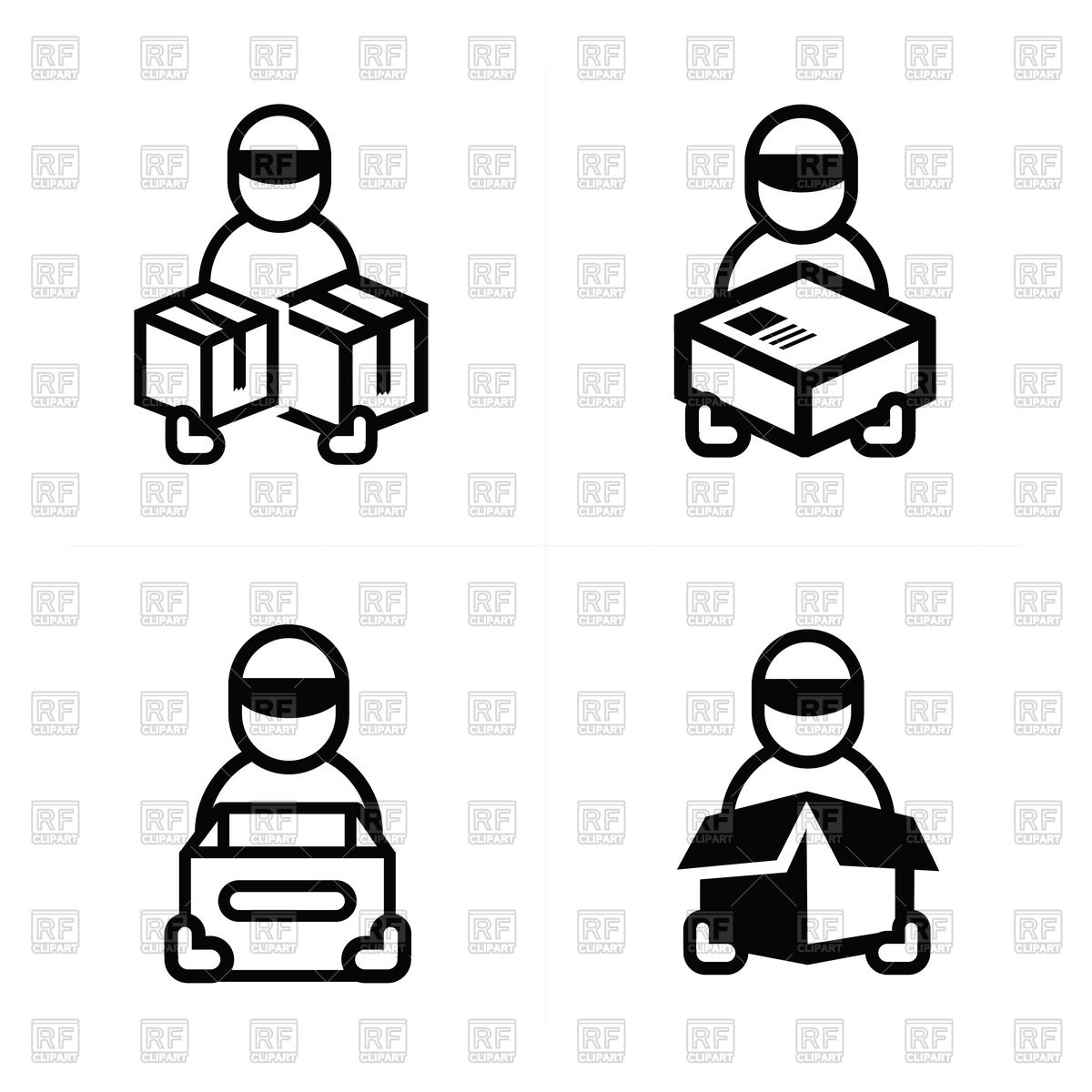 1200x1200 Man Courier Icon Vector Image Of Signs, Symbols, Maps Iconmama