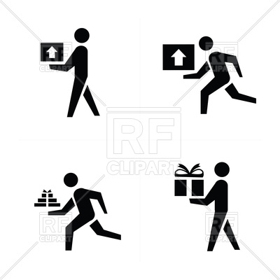 400x400 Man Courier Icon Design Vector Image Of People Iconmama