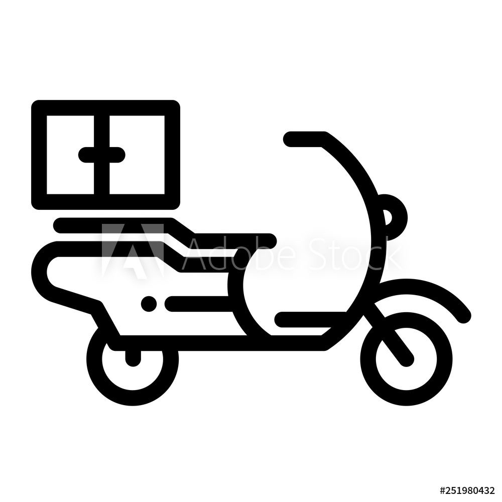 1000x1000 Photo Art Print Courier Icon, Outline Black Style Europosters