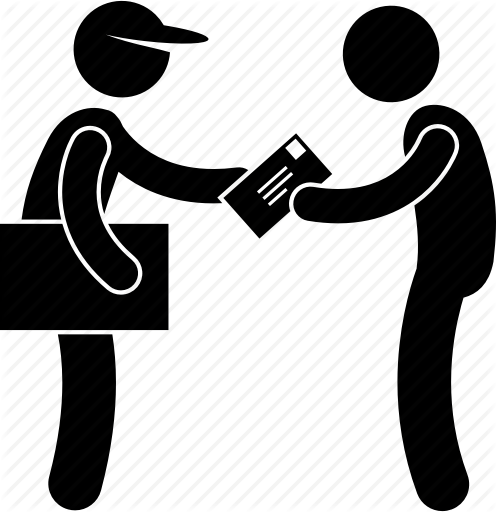 496x512 Courier, Delivery, Deliveryman, Letter, Mail, Parcel, Service Icon