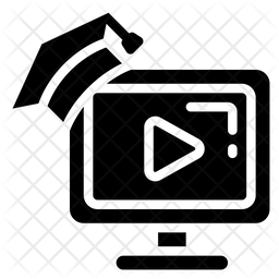 256x256 Video Degree Course Icon Of Glyph Style