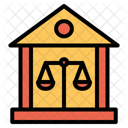 256x256 Court Icon Of Colored Outline Style