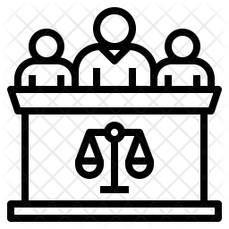 256x256 Court Icon Of Line Style