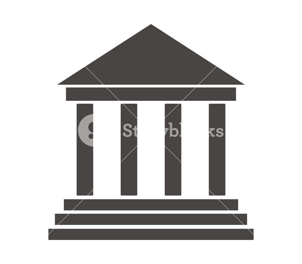 1000x875 Court Icon On White Background Royalty Free Stock Image