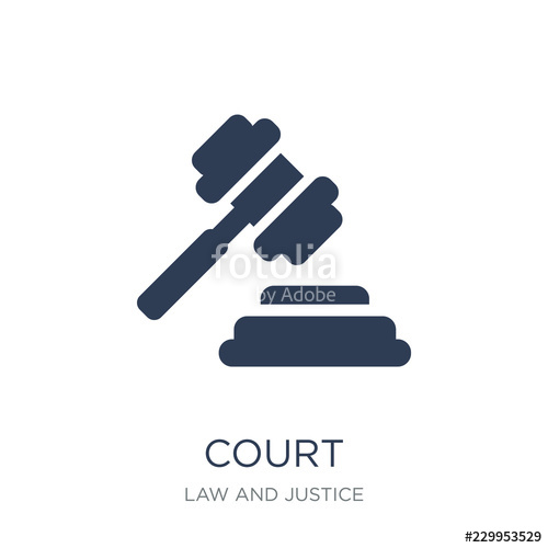 500x500 Court Icon Trendy Flat Vector Court Icon On White Background