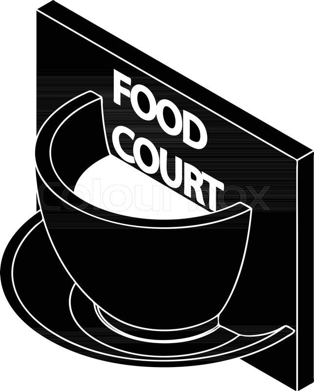 643x800 Food Court Icon Simple Illustration Stock Vector Colourbox
