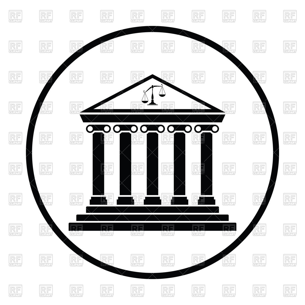 1200x1200 Courthouse Icon Vector Image Of Signs, Symbols, Maps Angelp