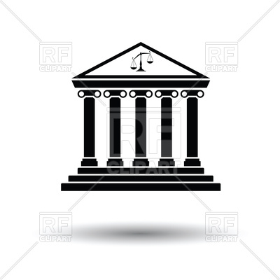 400x400 Courthouse Icon On White Background Vector Image Of Architecture