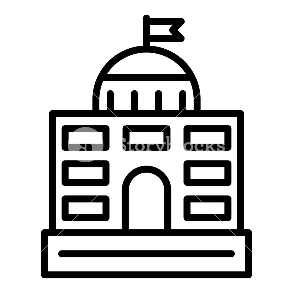 1000x1000 Governance Courthouse Icon Outline Governance Courthouse Vector