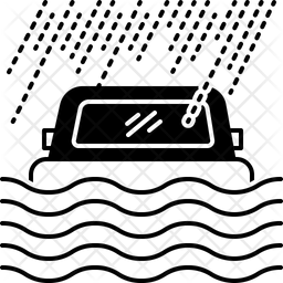 256x256 Flood Coverage Icon Of Glyph Style