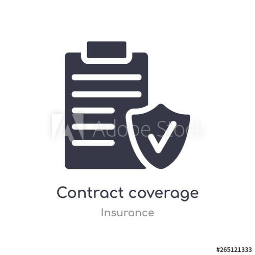 500x500 Contract Coverage Icon Isolated Contract Coverage Icon Vector