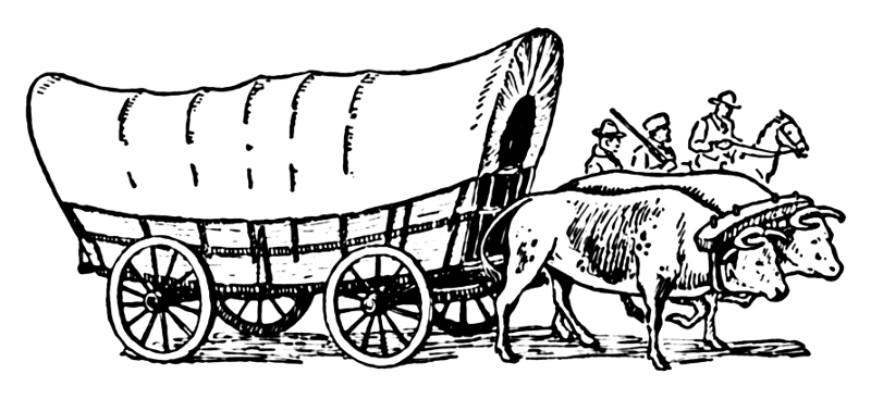 800x367 Covered Wagon Cliparts