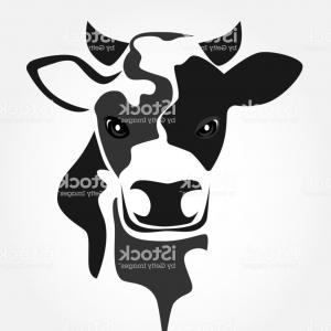 300x300 Cow Head Icon Vector Stylized Cow Face Simple Design Gm Catchsplace